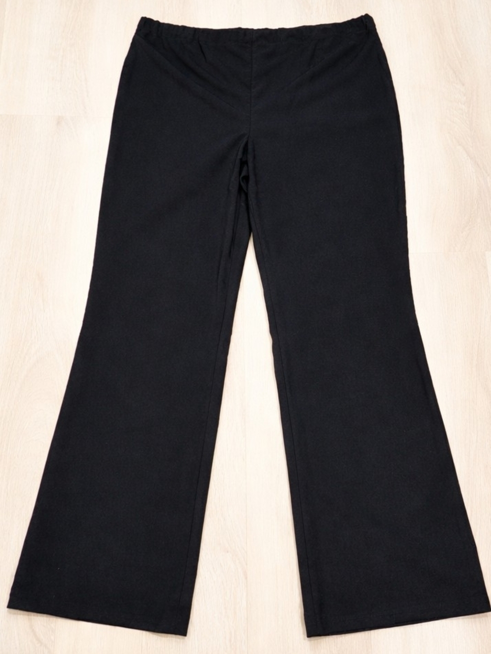 Announcements Maternity Dress Pants L/B Black Stretch Career Work Wide Leg Pull
